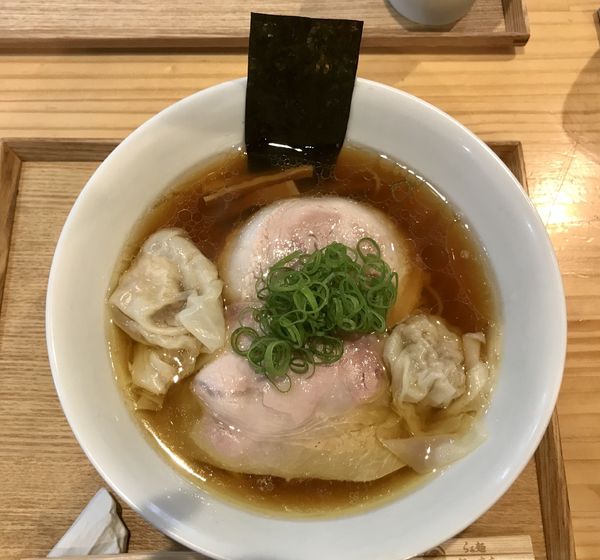 「つけ麺(醤油)わんたん入り醤油らぁ麺指宿産一本釣り本枯節ごは」@飯田商店 湯河原本店の写真