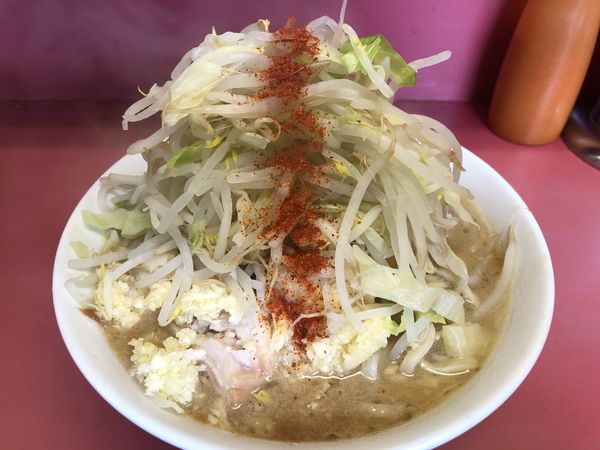 「小ラーメン豚2枚 780円 ニンニク多め」@ラーメン二郎 ひばりヶ丘駅前店の写真