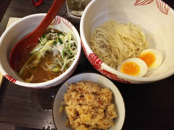 「味玉冷やし塩つけめん＋だし炊きごはんなど　930＋α円」@麺処 あす花の写真