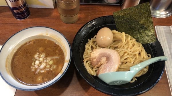 「つけ麺800＋クーポン味玉」@池袋商店の写真