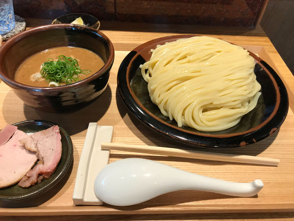 「つけ麺　大盛（1350円）　塩とすだち（50円)」@中華蕎麦 とみ田の写真