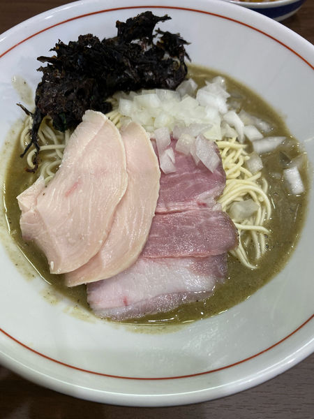 「濃厚煮干しそば+和え玉+肉ごはん」@Noodle&Spice curry 今日の1番の写真