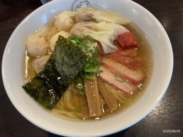 「特製ワンタン麺　白だし＋切り落としチャーシュー」@八雲の写真