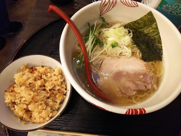 「しおらーめん＋だし炊きごはん　830＋20円」@麺処 あす花の写真