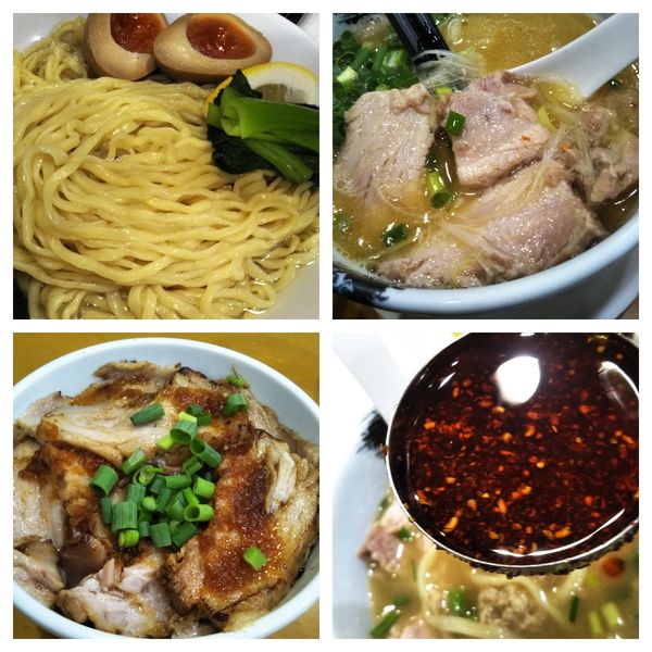 「【限定】淡麗塩つけ麺＋大盛り＋チャーシュー丼」@麺屋 扇 SENの写真