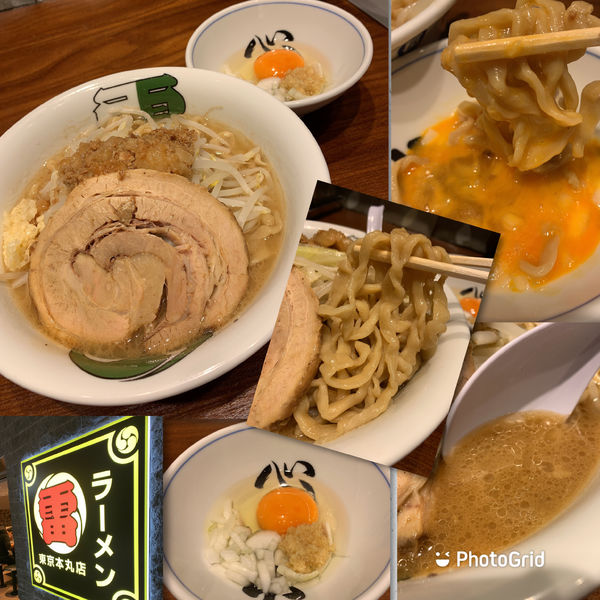 「雷そばミニ900円＋コッコマンJr.」@ラーメン 雷 東京本丸店の写真