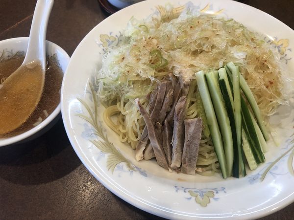 「冷やし葱そば+スープ（950＋50円）」@鶏舎の写真