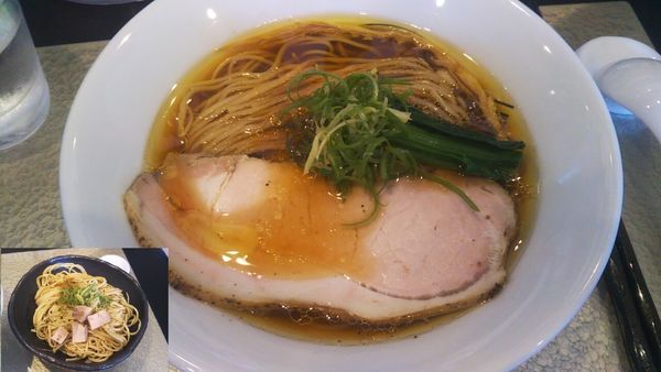 「地鶏醤油そば+和え玉」@麺屋さすけ 本店の写真