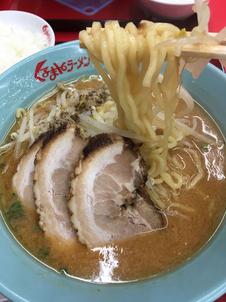 「味噌チャーシュー3枚 900円」@くるまやラーメン 宇喜田店の写真