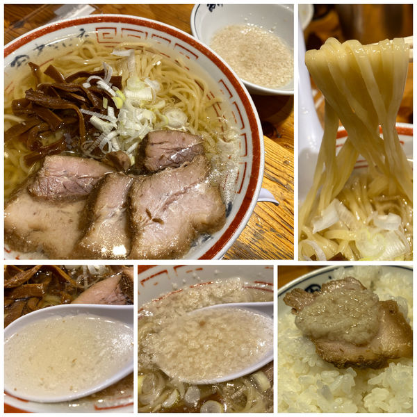 「冷やかけ中華そば 870円 別皿背脂無料 ライス150円」@田中そば店 秋葉原店の写真