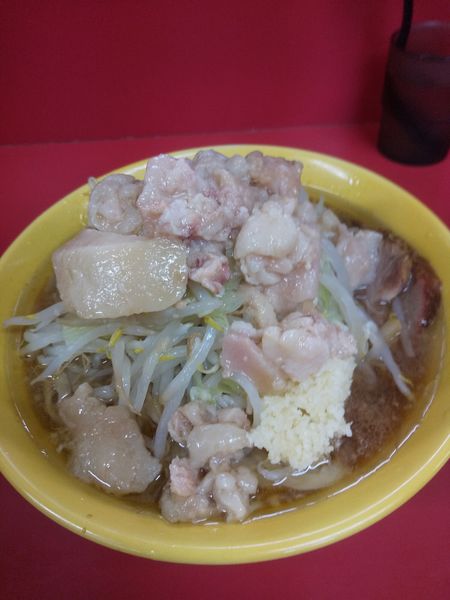 「小ラーメン(麺少なめ)750円(ニンニク少し・アブラ)」@ラーメン二郎 茨城守谷店の写真