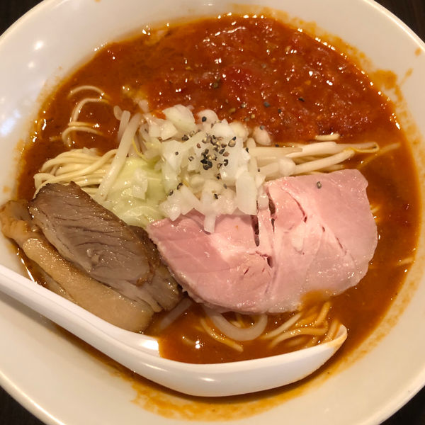 「とまとらーめん チーズご飯セット」@らーめん カッパハウスの写真