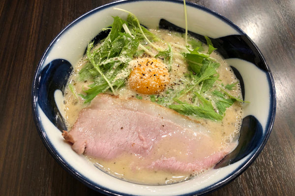 「豚ボナーラ880円+ローストポーク丼(ミニ)500円」@横道の写真