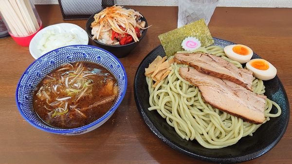 「つけそば（並） 800円 + 賄いチャーシュー丼 280円」@麺屋こうきの写真