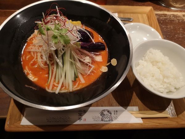 「冷やし担担麺1000円」@新潟 三宝亭東京ラボ 中目黒店の写真