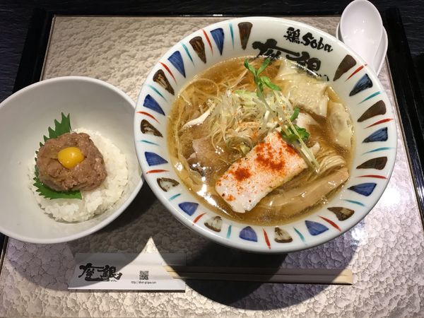 「煮干し吟醸　clear とチャーシュー丼セット」@鶏soba 座銀 南船場にぼし店の写真