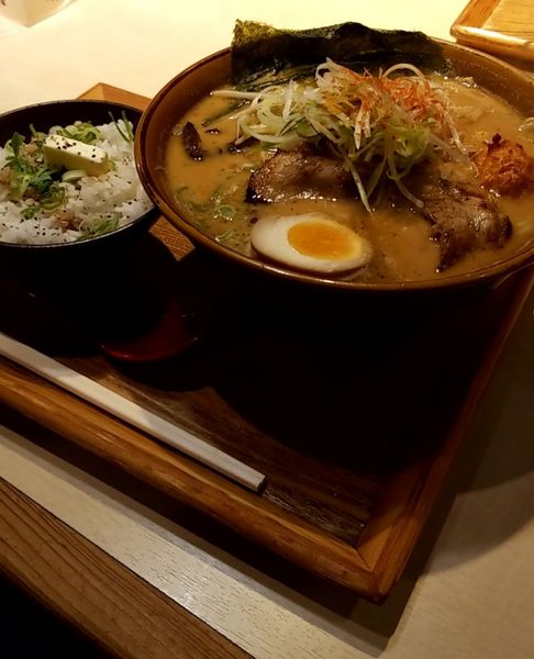 「特製味噌ラーメン ミニ飯 セット(バターしょうゆ飯)」@味噌乃家 熊本十禅寺店の写真