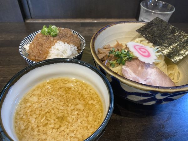 「背脂つけそば＋背脂ごはん」@Miya De La Soulの写真