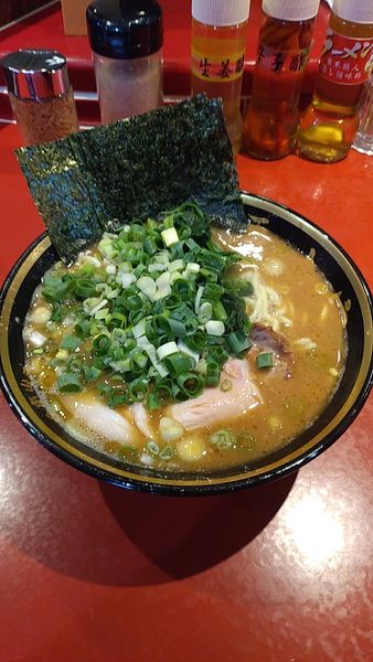 「中盛ラーメン(麺固め、油少なめ)+青葱」@厚木家の写真