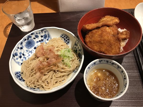 「おろしそば￥400＋ソースかつ丼」@麺 みつヰの写真