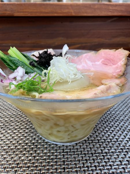 「鯵煮干し塩冷やし 980円」@麺や 睡蓮の写真