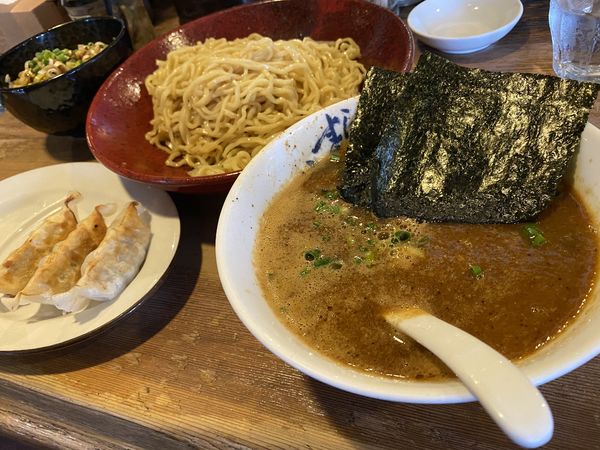 「辛味つけ麺＋ネギチャーセット」@横濱家 鶴川店の写真