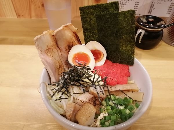 「明太ガリバタまぜそば特製(中盛り)」@まぜそば 鳳の写真