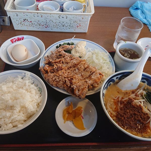 「山賊揚げ定食890円、ミニタンタンメン270円」@テンホウ 南松本店の写真
