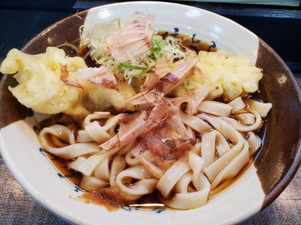 「イカ天きしめん」@名代きしめん 住よし JR名古屋駅・新幹線上りホーム店の写真