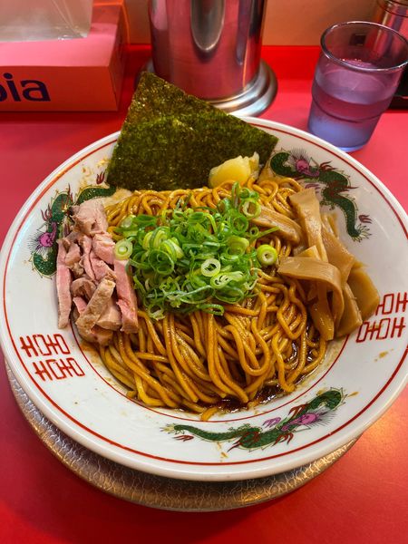 「油そばブラック（大盛り）」@ラーメン たんろん 本店の写真