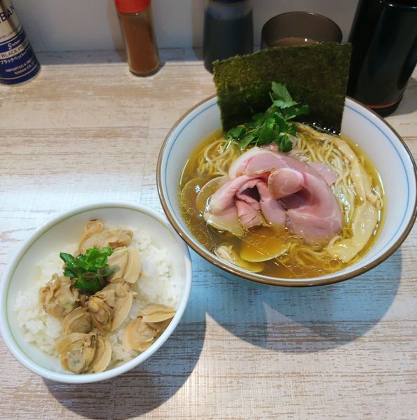 「蛤そば 蛤丼」@中華そば 四つ葉の写真