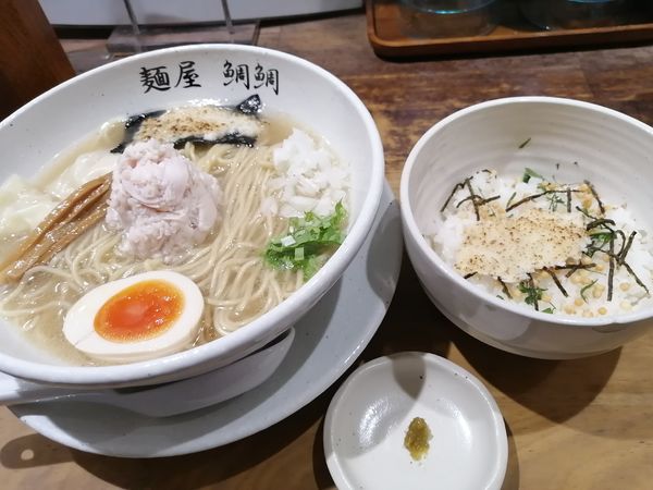 「特製真鯛白湯(塩)¥920＋茶漬けセット¥200」@麺屋 鯛鯛の写真