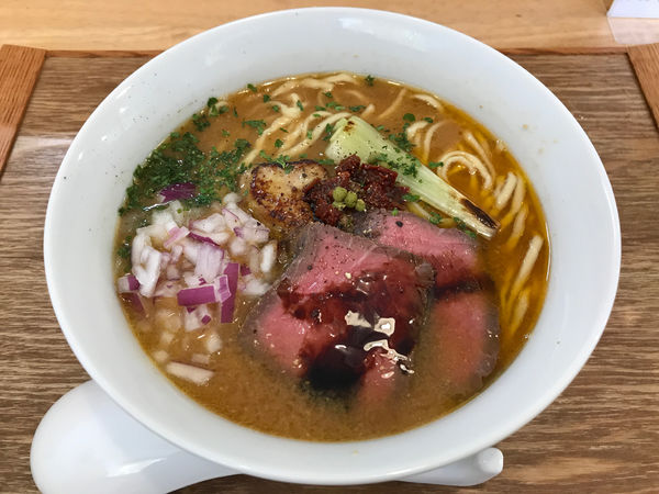「和牛とフォアグラの味噌らぁ麺　1500円」@麺匠 独眼流の写真