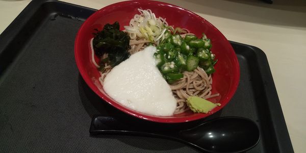 「オクラとろろそば」@名代 富士そば 本厚木店の写真