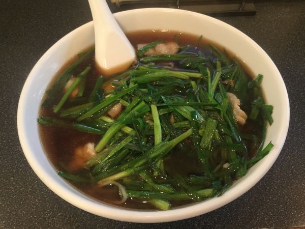「韮菜湯麺〈にらそば〉(¥700)」@中国料理十八番の写真