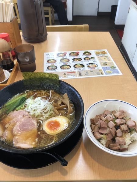 「中華そば　チャーシュー丼」@麺処 つよしの写真