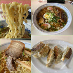 手打ラーメン¥510+ギョーザ¥100