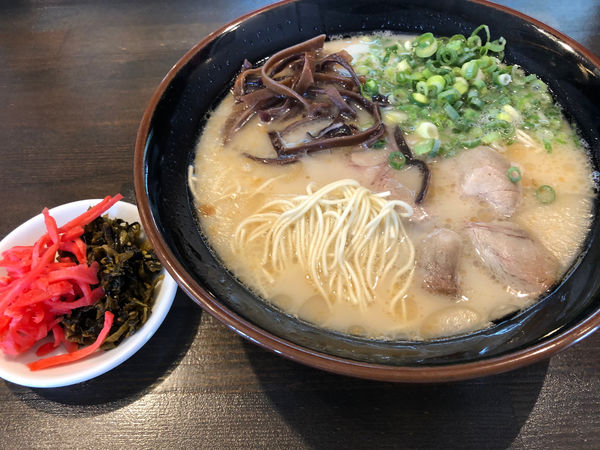 「博多ラーメン580円、替え玉100円」@博多らーめん 麺屋 小鉄 日立店の写真