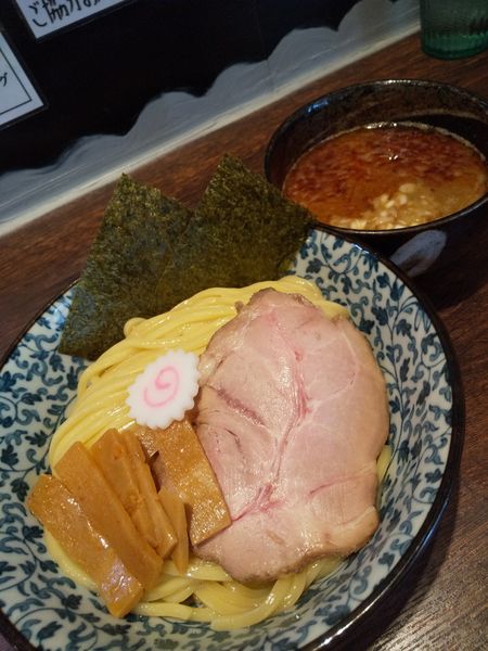 「【土日祝限定】えび香る鶏豚骨つけ麺1000円」@麺処はなぶさの写真
