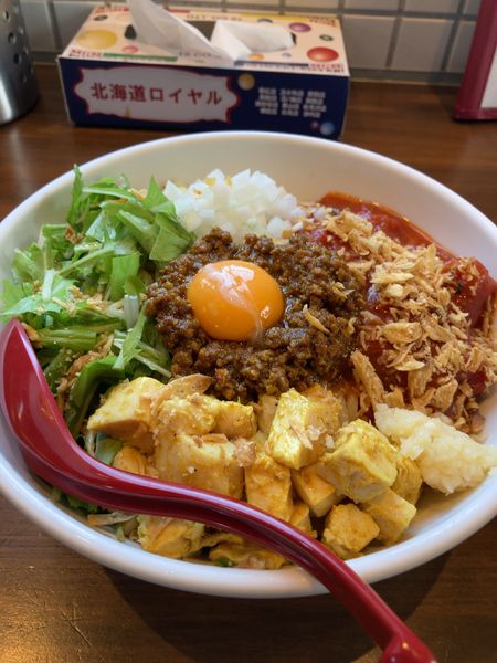 「【限定】冷製トマカレーまぜそば大盛り¥980」@四代目むじゃきの写真