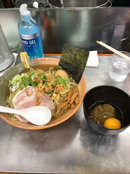 「ムール貝出汁冷やしまぜそば大盛り＋ムール貝ディップ×2」@覆麺 智の写真