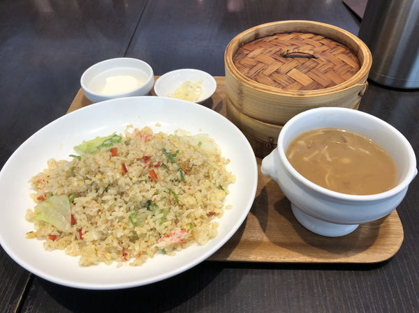 「蟹フカヒレセット(蟹レタスチャーハン)」@中国料理 月季花 軽井沢店の写真