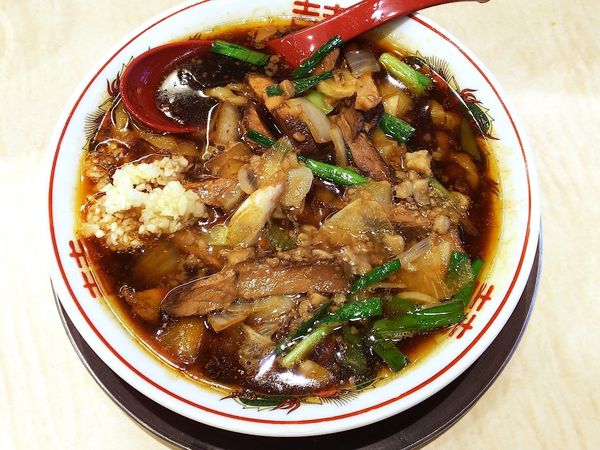 「【限定】スタミナラーメン並＋白米　970＋120円」@食堂 七彩の写真