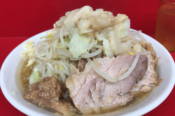 「小豚麺少なめ　ニンニクアブラ生姜」@ラーメン二郎 大宮公園駅前店の写真