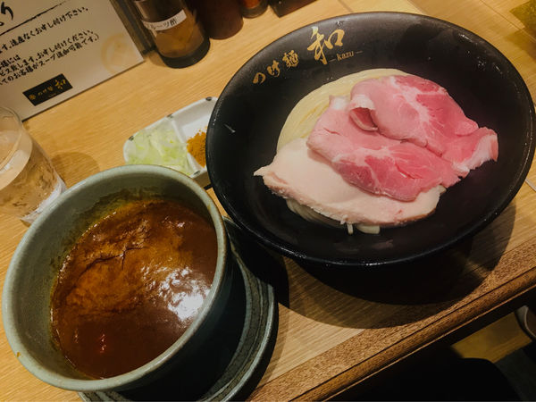 「カレーつけ麺 中盛」@つけ麺 和-kazu- 仙台広瀬通り店の写真