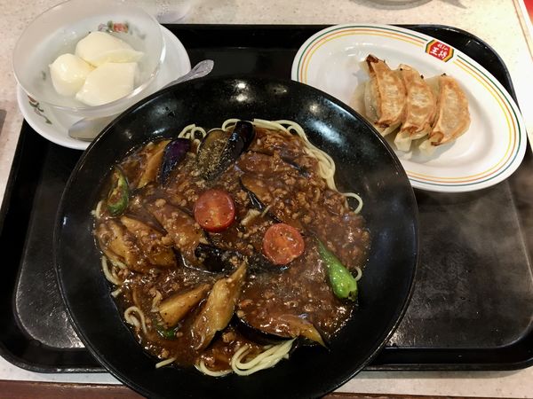 「麻婆茄子ジャージャー麺」@餃子の王将 都賀駅西口店の写真