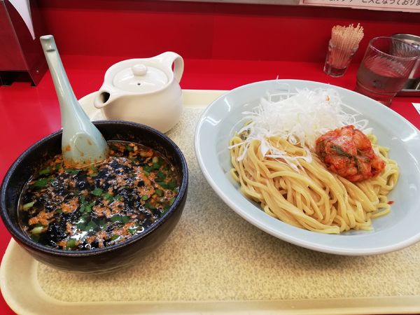 「旨辛スタミナつけ麺　期間限定」@山岡家 川島店の写真