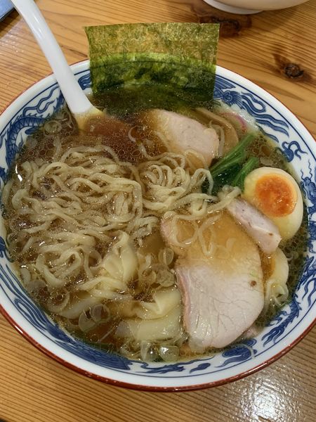 「ワンタンメン」@白河手打中華 賀乃屋の写真