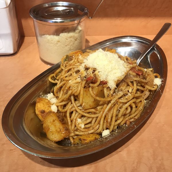 「【期間限定復活】スパイシー＆ナポリシー カレーナポ（￥890」@スパゲティーのパンチョ 蒲田店の写真