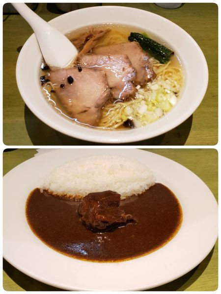 「焼豚そば　半カレー」@インディアン 池上店の写真